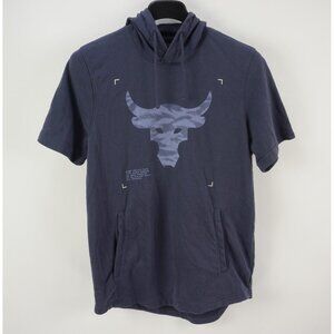 Under Armour Rock Project Big Bull Logo Mens Large Short Sleeve Terry Gym Hoodie